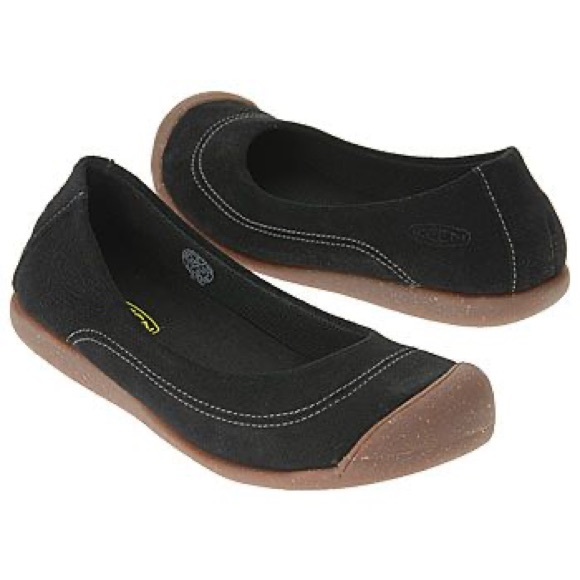 Keen | Shoes | Keen Womens Black Brown Sienna Ballerina Flat Round Toe Slip  On Shoes Size Us 7 | Poshmark